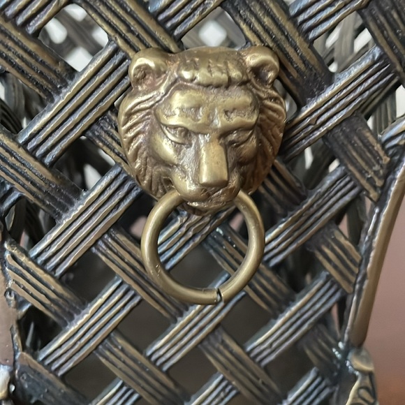 BRASS BASKETWEAVE TABLEWARE DECOR - Picture 5 of 10